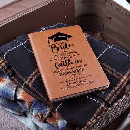 Graduation Leather Journal Gift – Inspirational Notebook for Graduate | Class of 2026 Keepsake Gift