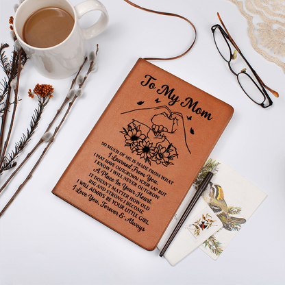 To My Mom Leather Journal from Daughter – Personalized Gift for Mom, Mother’s Day Gift, Birthday Gift for Mom, Emotional Keepsake Notebook