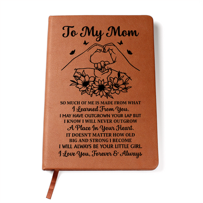 To My Mom Leather Journal Gift