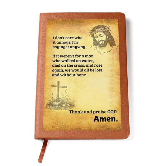 Thanks and praise GOD-Vegan Leather Graphic Journal