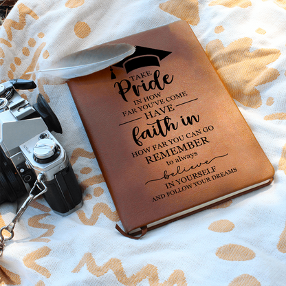 graduation leather journal inspirational gift