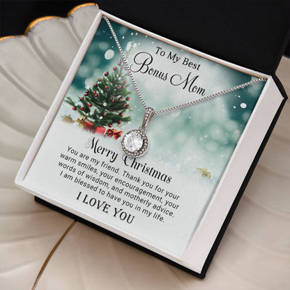 To My Best Bonus Mom - Christmas Gift - Eternal Hope Necklace