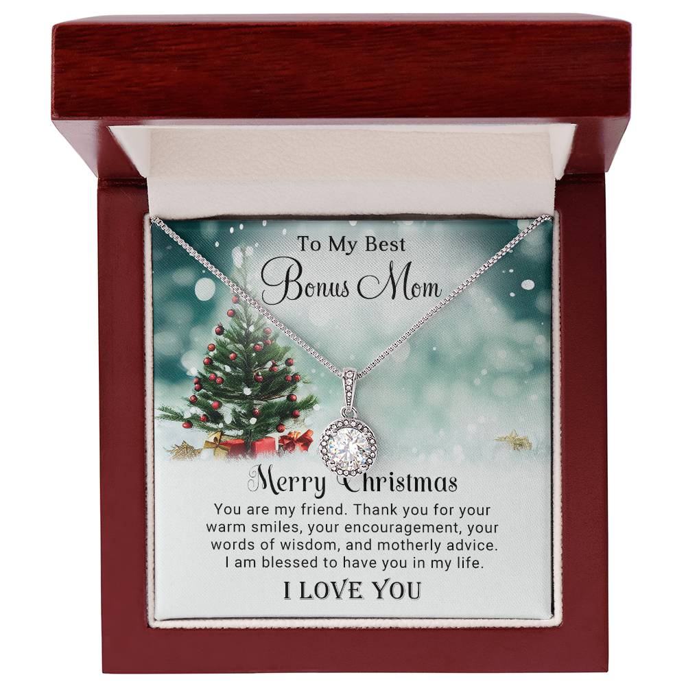 To My Best Bonus Mom - Christmas Gift - Eternal Hope Necklace