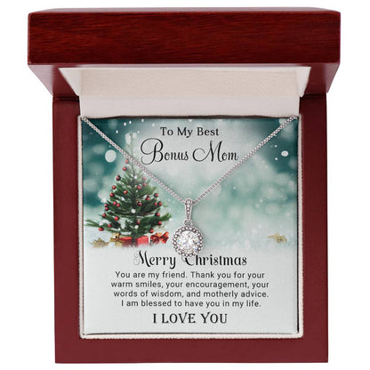To My Best Bonus Mom - Christmas Gift - Eternal Hope Necklace