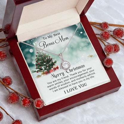 To My Best Bonus Mom - Christmas Gift - Eternal Hope Necklace