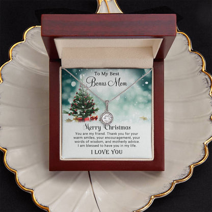 To My Best Bonus Mom - Christmas Gift - Eternal Hope Necklace