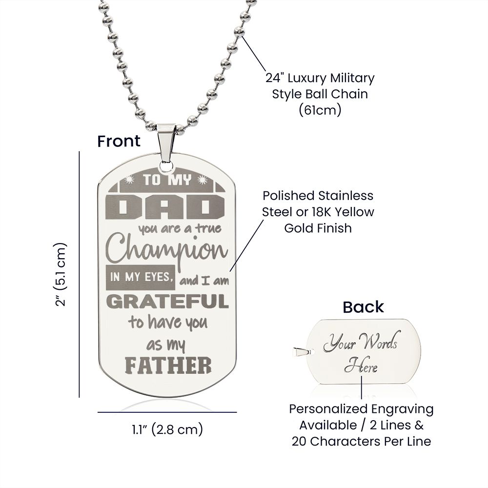 To My Dad, you are a true Champion, I am Grateful you're my Dad - YERTIZZ.COM
