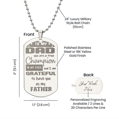 To My Dad, you are a true Champion, I am Grateful you're my Dad - YERTIZZ.COM