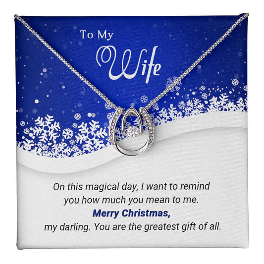 To My Wife - Greatest - Christmas Gift - Lucky In Love Necklace