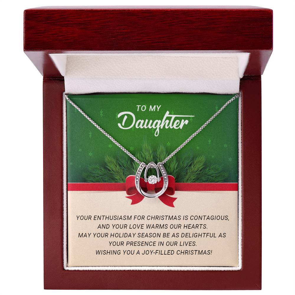 To My Daughter - Joy-filled - Christmas Gift -Lucky In Love Necklace
