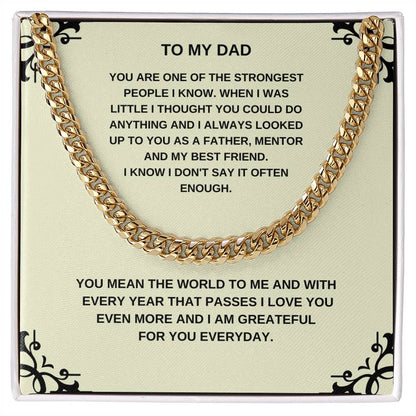 Gift For A Wonderful Dad-Cuban Linked Chain - YERTIZZ.COM