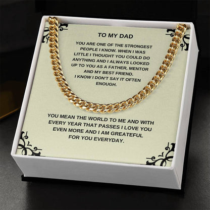 Gift For A Wonderful Dad-Cuban Linked Chain - YERTIZZ.COM