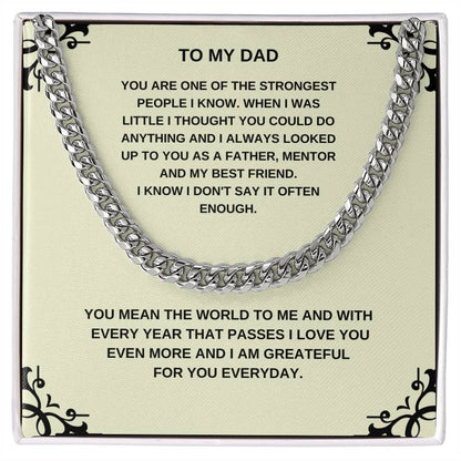 Gift For A Wonderful Dad-Cuban Linked Chain - YERTIZZ.COM
