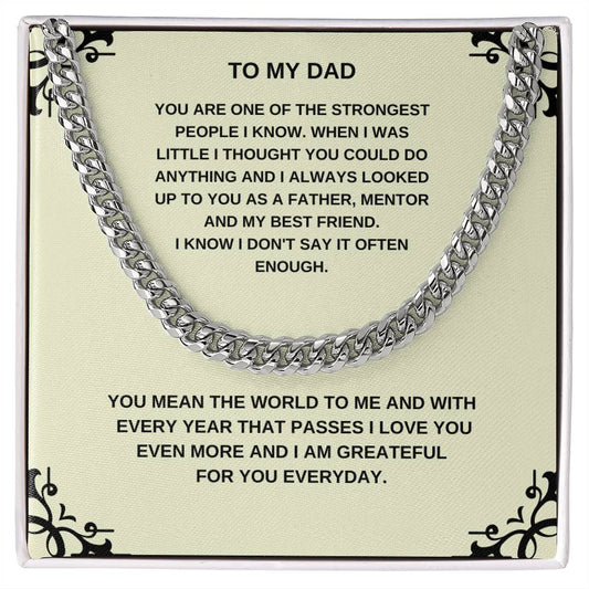 Gift For A Wonderful Dad-Cuban Linked Chain - YERTIZZ.COM