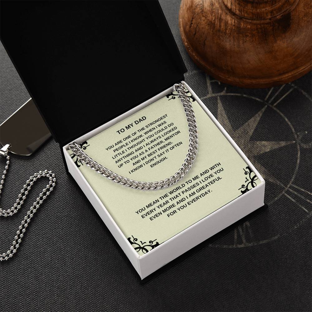 Gift For A Wonderful Dad-Cuban Linked Chain - YERTIZZ.COM