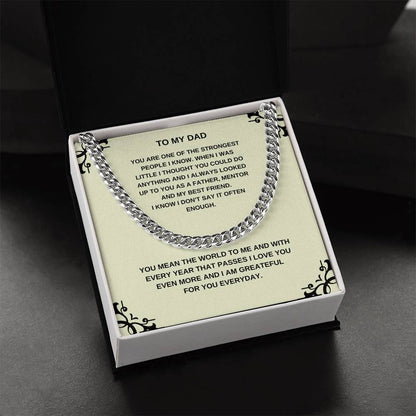 Gift For A Wonderful Dad-Cuban Linked Chain - YERTIZZ.COM