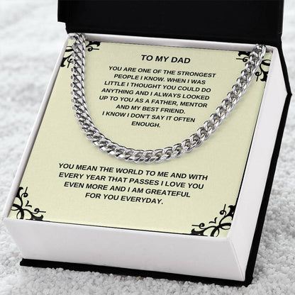 Gift For A Wonderful Dad-Cuban Linked Chain - YERTIZZ.COM