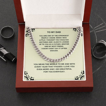 Gift For A Wonderful Dad-Cuban Linked Chain - YERTIZZ.COM