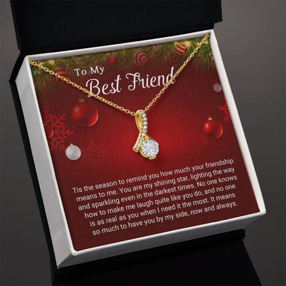 To My Best Friend - Sparkling - Christmas Gift - Alluring Beauty Necklace