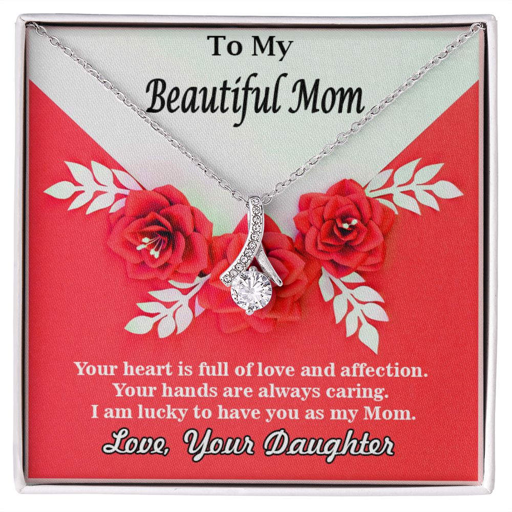 To My Beautiful Mom, Alluring Beauty Necklace - YERTIZZ.COM