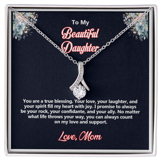 To My Beautiful Daughter, Alluring Beauty Necklace - YERTIZZ.COM