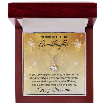 To Our Beautiful Granddaughter - Love & Joy - Christmas Gift - Alluring Beauty Necklace
