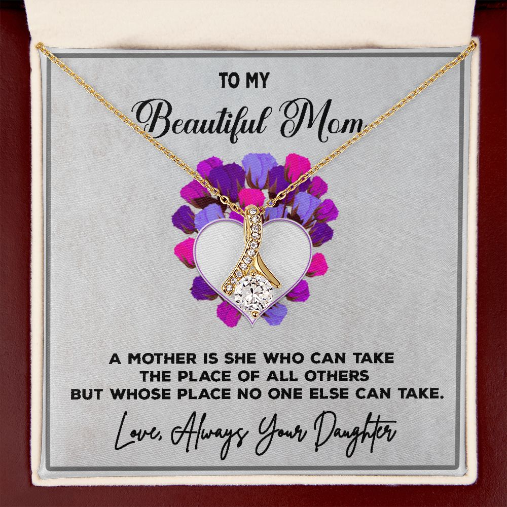 To My Beautiful Mom, Love Always, Alluring Beauty Necklace - YERTIZZ.COM