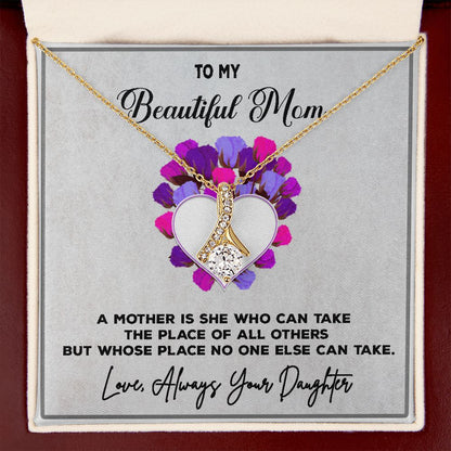 To My Beautiful Mom, Love Always, Alluring Beauty Necklace - YERTIZZ.COM
