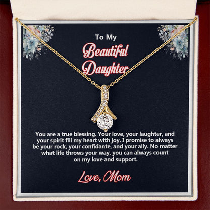 To My Beautiful Daughter, Alluring Beauty Necklace - YERTIZZ.COM