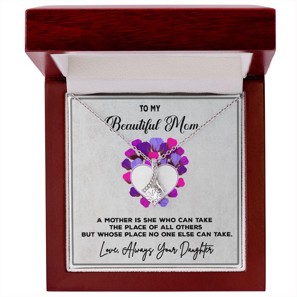 To My Beautiful Mom, Love Always, Alluring Beauty Necklace - YERTIZZ.COM