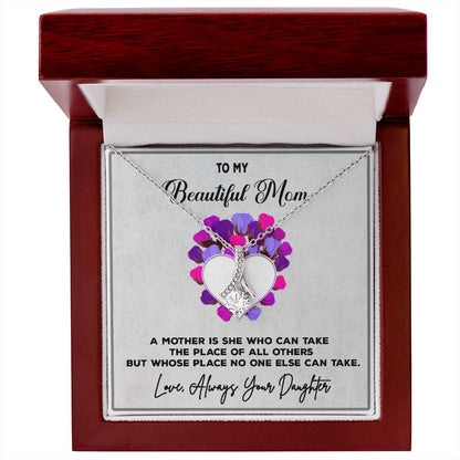 To My Beautiful Mom, Love Always, Alluring Beauty Necklace - YERTIZZ.COM