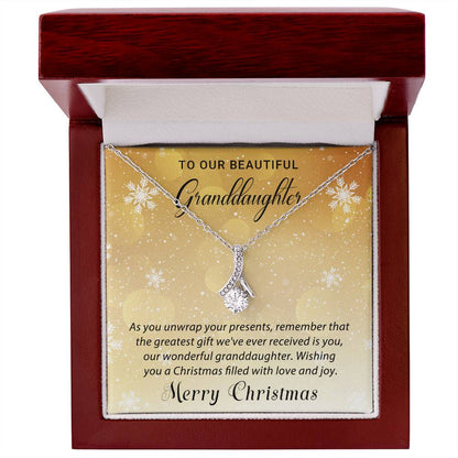 To Our Beautiful Granddaughter - Love & Joy - Christmas Gift - Alluring Beauty Necklace