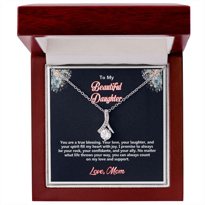 To My Beautiful Daughter, Alluring Beauty Necklace - YERTIZZ.COM