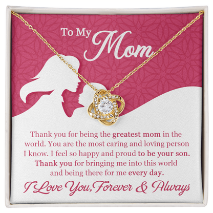 to my mom necklace from son heartfelt gift