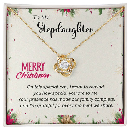 To My Stepdaughter - Grateful - Christmas Gift - Love Knot Necklace