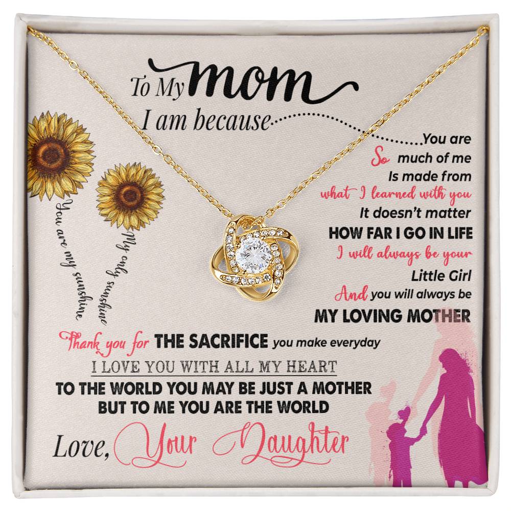 To My Mom, Thank You For Everything -Love Knot Necklace - YERTIZZ.COM