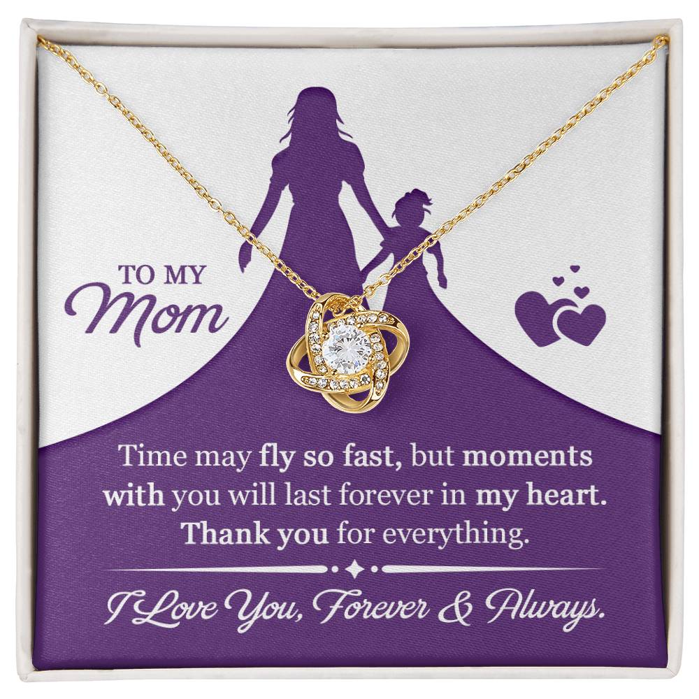 To My Mom Necklace Gift with Message Card