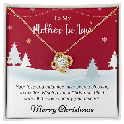 To My Mother In Law - Deserve - Christmas Gift - Love Knot Necklace