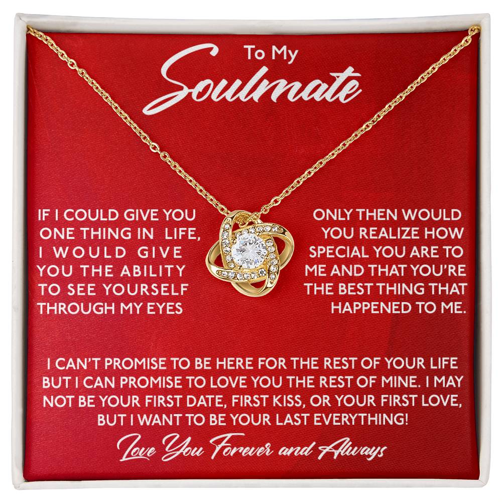To My Soulmate, You Are Special To Me -Love Knot Necklace - YERTIZZ.COM
