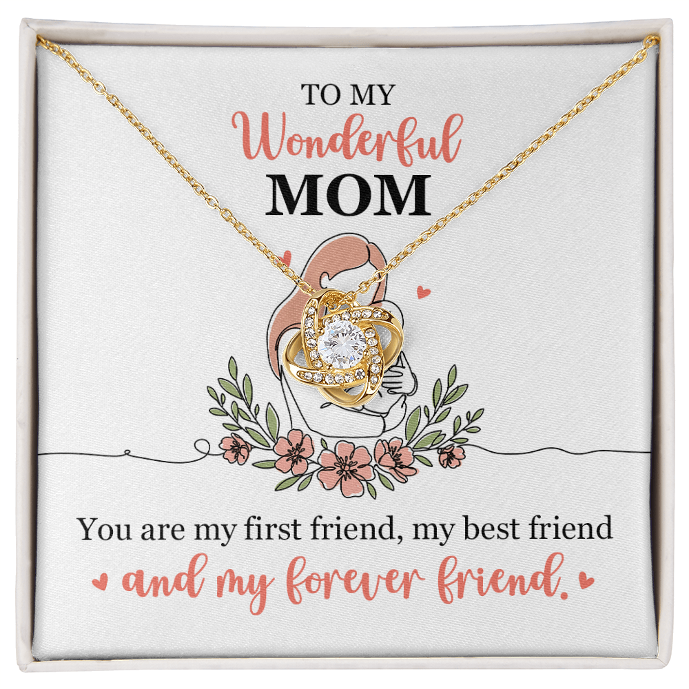 to my wonderful mom necklace gift