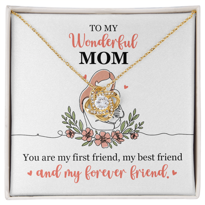 to my wonderful mom necklace gift