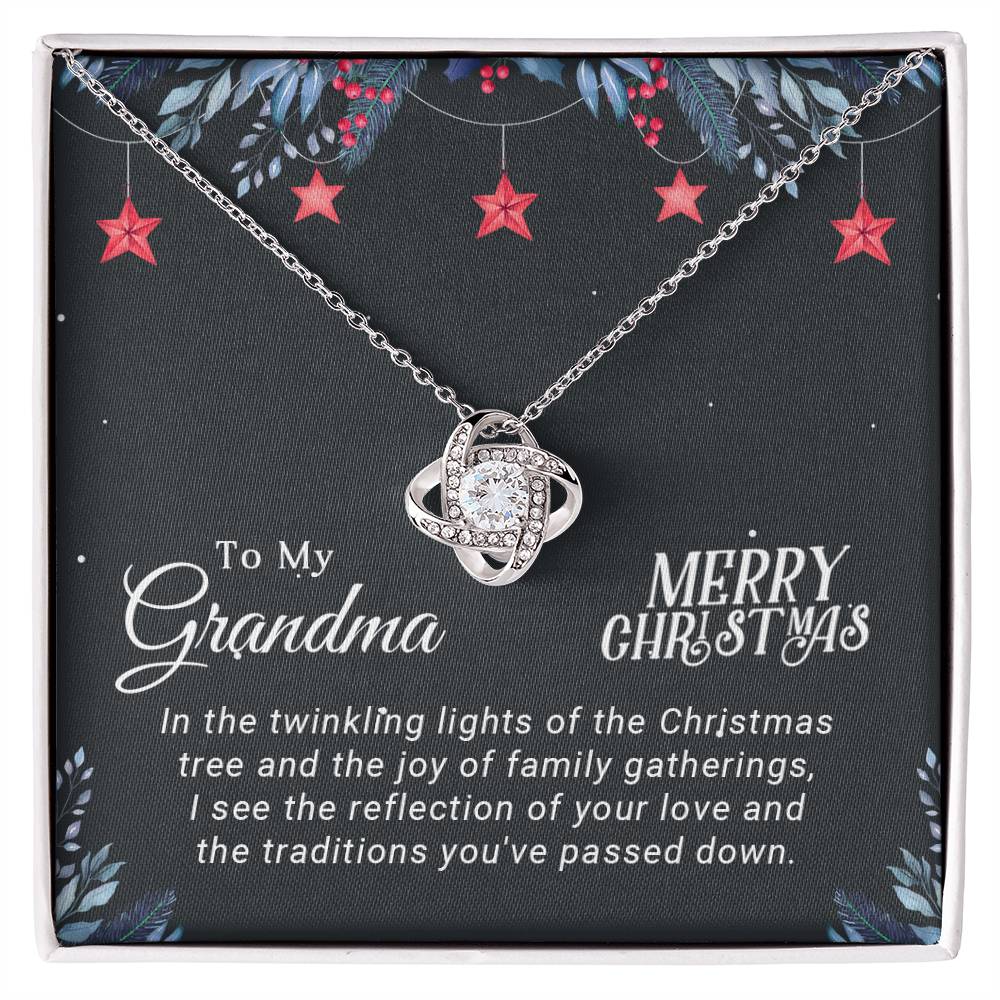 To My Grandma - Joy of Family - Christmas Gift - Love Knot Necklace