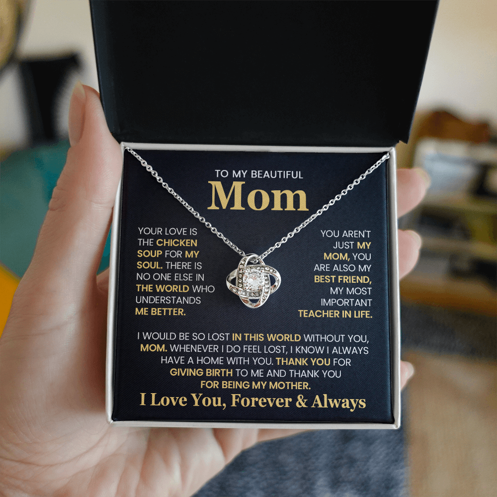 mom necklace comfort message design