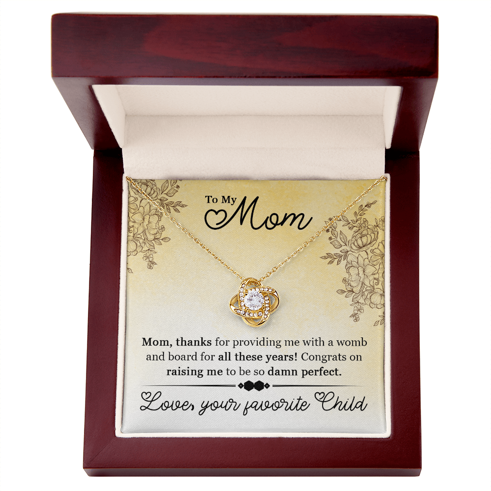 heart necklace gift box mom funny message