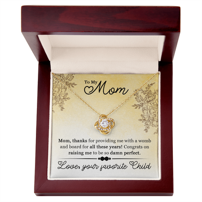 heart necklace gift box mom funny message