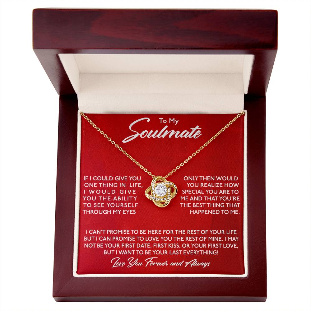 To My Soulmate, You Are Special To Me -Love Knot Necklace - YERTIZZ.COM