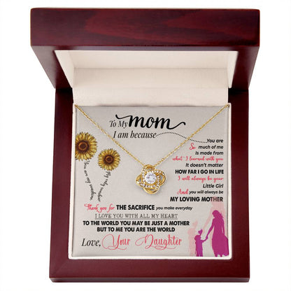 To My Mom, Thank You For Everything -Love Knot Necklace - YERTIZZ.COM