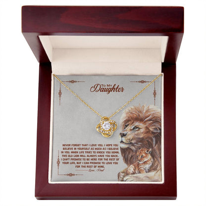 To My Beautiful Daughter, I Promise To Love You For The Rest Of My Life -Love Knot Necklace - YERTIZZ.COM