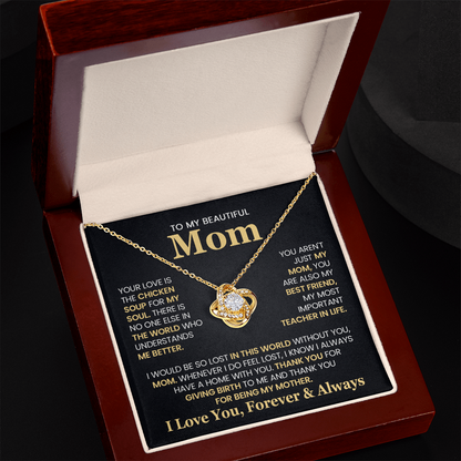 to my mom necklace heartfelt message comfort love gift