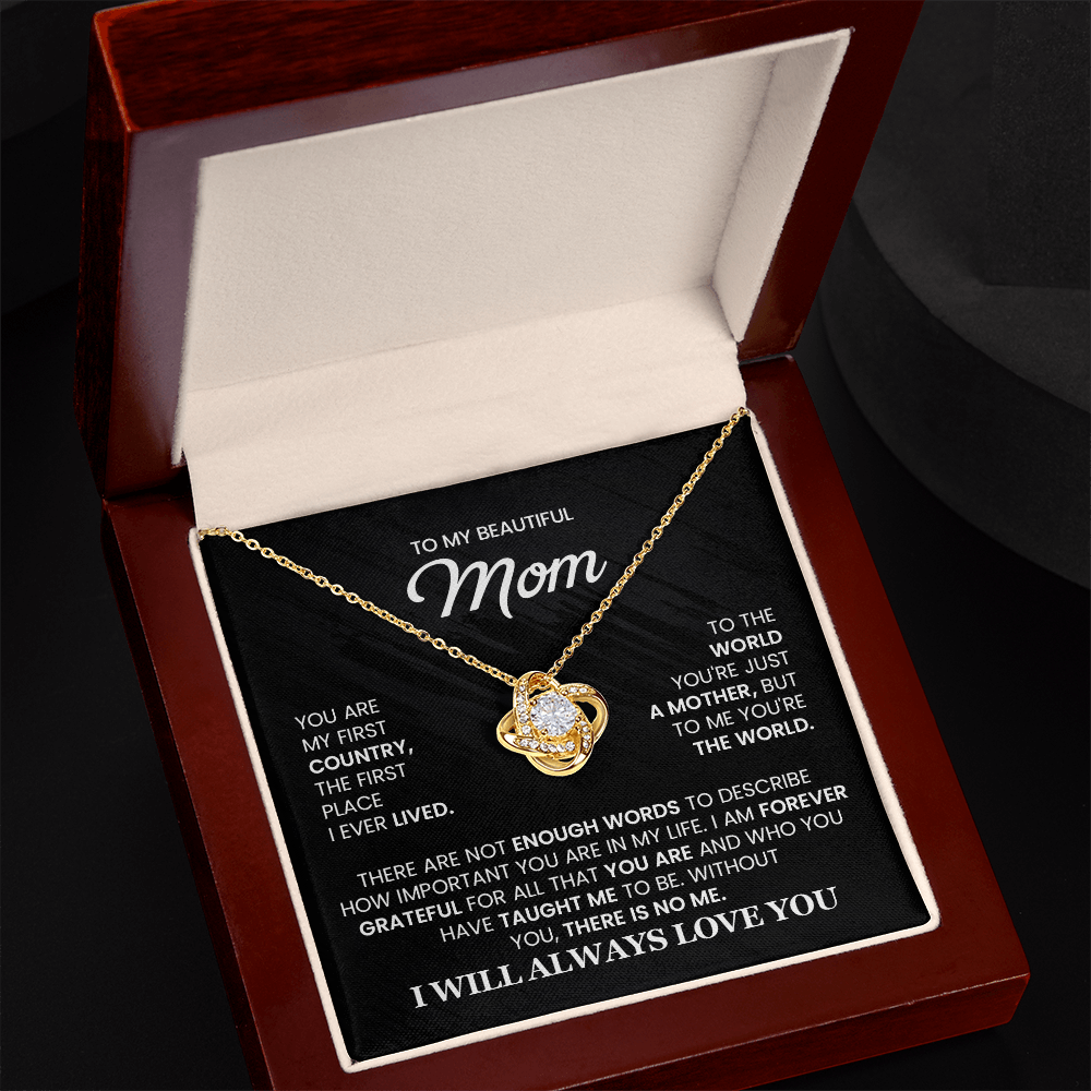 to my beautiful mom necklace heartfelt message gift